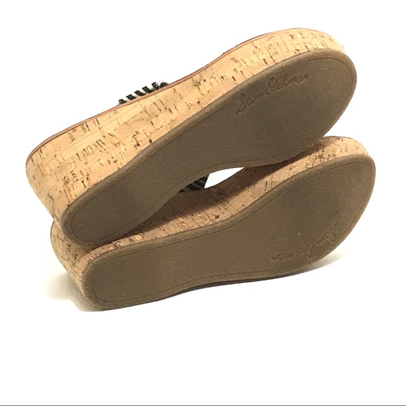 Sam Edelman zebra Romy Wedge Sandal Size 8 1/2 - Picture 5 of 6